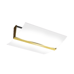 Plafoniera Contemporanea Wood Metallo Foglia Oro Vetro Bianco 2 Luci E27 43Cm