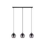 Eglo Lampadario Moderno Ariscani 3 Luci Acciaio Nero