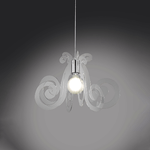 Sospensione Moderna Mizar 1 Luce In Metacrilato Trasparente Space Collection