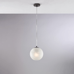 Lampadario Contemporaneo Olaf Cromo Nero 1 Luce E27