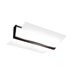 Plafoniera Contemporanea Wood Metallo Nero WengÃ¨ Vetro Bianco 2 Luci E27 43Cm