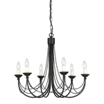 Lampadario Classico Carisbrooke Acciaio Nero 6 Luci E14