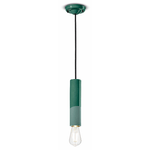 Sospensione Piccola Vintage DecÃ² Pi Ceramica Verde Bottiglia 1 Luce E27