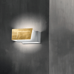 Exclusive Light Applique Contemporanea Clap Metallo Foglia Oro Led 12W