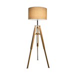 Piantana Industrial-Minimal Klimt Metallo-Legno Marrone 1 Luce E27