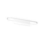 Applique Moderna Circuit Metallo Bianco Diffusore Bianco Led 11,2W Calda 40Cm