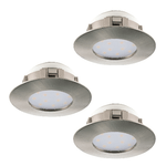 Eglo Faretto Ad Incasso Contemporaneo Pineda Policarbonato Nichel 3 Led 4,9W