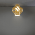 Linea Zero Plafoniera Moderna 1 Luce Helios In Polilux Oro H39 Made In Italy