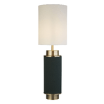 Lampada Da Scrivania Flask Acciaio Ottone Tessuto Bianco 1 Luce E27