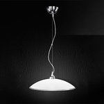 Lampadario Moderno Skirt Cromo Bianco 1 Luce E27 Piccolo