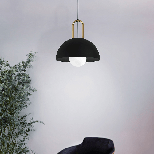 Lampadario-Industrial-Calmanera-1-Luce-Acciaio-Nero-E-Ottone