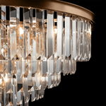 Lampadario-Contemporaneo-Revero-Metallo-Ottone-16-Luci-Diffusori-Vetro