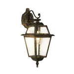 SearchLight Applique Da Esterno Vintage Nuova Orleans Alluminio Nero Antico Vetro 1 Luce E27