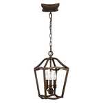 Lampadario Contemporaneo Yarmouth Acciaio Ottone Antico Verniciato 3 Luci E14