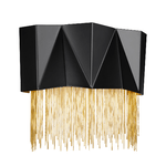 Applique Contemporanea Zuma Acciaio Nero Satinato Oro 3 Luci G9 3 Led