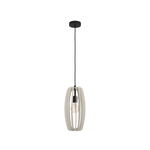 Eglo Lampadario Industrial Bajazzara 1 Luce Acciaio Nero Diffusore Grigio