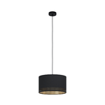 Eglo Lampadario Moderno Esteperra 1 Luce Acciaio Nero