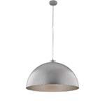 Sospensione Industrial 1 Luce Marcus In Ferro Laccato Argento Diam 50