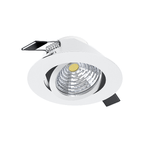 Eglo Faretto Ad Incasso Moderno Saliceto In Alluminio Bianco Led Integrato 6W 2700K