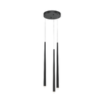 Lampadario A Sospensione Moderno Cascade Alluminio Nero 3 Luci Led 18W