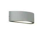 Exclusive Light Applique Moderna Esterno Lente Alluminio Grigio Perla 1 Luce E27