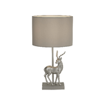 Lampada Da Scrivania Contemporanea Stag Policarbonato Argento Grigio 1 Luce E27