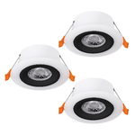 Eglo Faretto Ad Incasso Contemporaneo Calonge Policarbonato Nero 3 Luci Led 4,8W