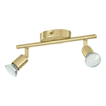 Eglo Spot Moderno Buzz Led In Acciaio Ottone 2 Luci Gu10 2,8W Ip20