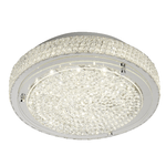 Plafoniera Contemporanea Florida Alluminio Cromo Vetro Led 12W 4000K