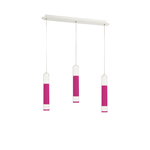 Exclusive Light Sospensione Contemporanea Derby Magenta Led 3X5+5W