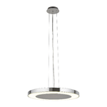 Lampadario Moderno Lexi Acciaio Cromo Vetro Trasparente Led 34W 4000K