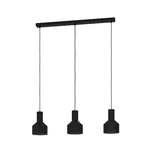 Eglo Lampadario Moderno Casibare 3 Luci Acciaio Nero