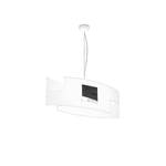 Sospensione Moderna Tetris Color Metallo Cromo Vetro Bianco 1 Luce E27