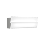 Applique Moderna Roof Metallo Bianco Diffusore Vetro Extrachiaro 2 Luci E27