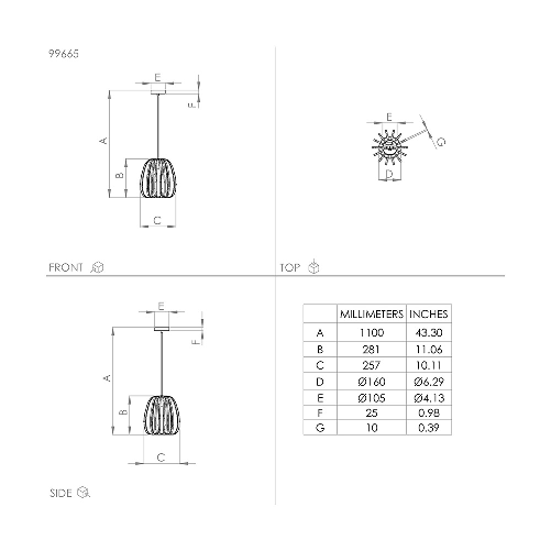 Lampadario-Contemporaneo-Encinitos-Piccolo-1-Luce-Acciaio-Nero-E-Oro