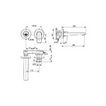 Ideal Standard Connect Air A7029 Parte Est. Miscelat. Lavabo A Parete Bocca Mm.185 Cromo