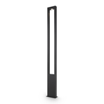 Lampada Da Terra Moderna Per Esterno Metallo Grafite Luce Led 25W Ip65