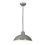 Sospensione Contemporanea Franklin Acciaio Grigio 1 Luce E27