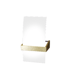 Applique Contemporanea Wood Metallo Foglia Oro Vetro Bianco 1 Luce G9