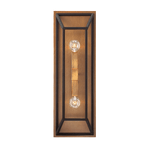 Applique Contemporanea Fu Lighton Ottone Vetro 2 Luci E14