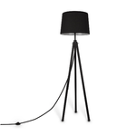 Maytoni Piantana Contemporanea Calvin Metallo Nero 1 Luce Con Diffusore In Tessuto Nero