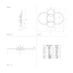 Plafoniera-Moderna-Parrapos-Z-Led-Acciaio-Nero-Diffusori-Tondi