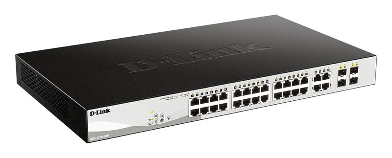 D-Link-DGS-1210-24P-Gestito-L2-Gigabit-Ethernet--10-100-1000--Supporto-Power-over-Ethernet--PoE--Nero