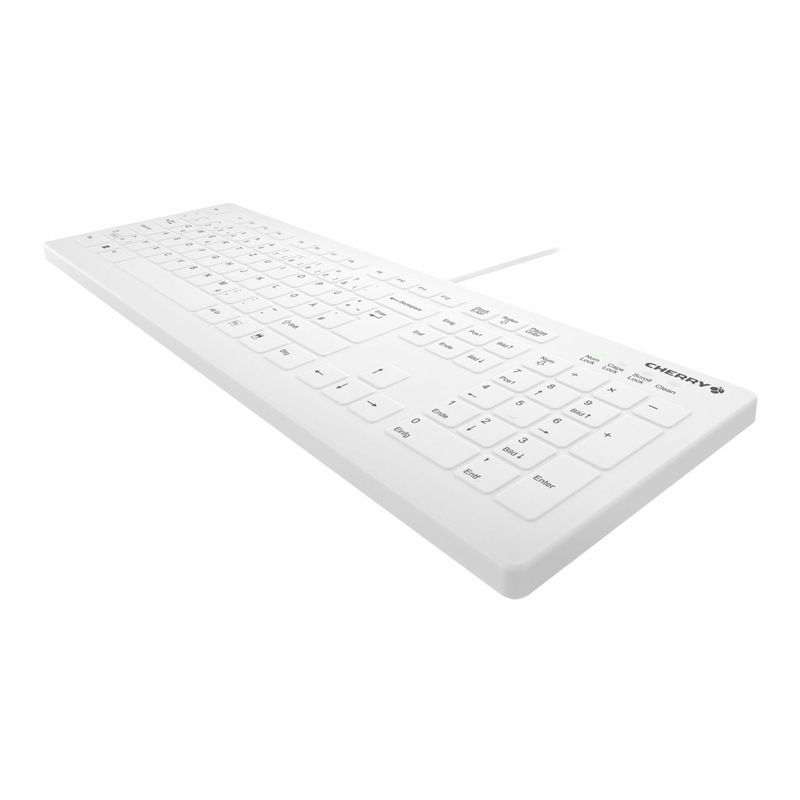 CHERRY-AK-C8112-tastiera-Medico-USB-QWERTY-Tedesco-Bianco