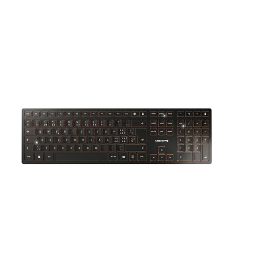 CHERRY-DW-9100-SLIM-tastiera-Mouse-incluso-Universale-RF-senza-fili---Bluetooth-QWERTZ-Svizzere-Nero