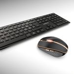 CHERRY-DW-9100-SLIM-tastiera-Mouse-incluso-Universale-RF-senza-fili---Bluetooth-QWERTZ-Svizzere-Nero