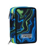 Seven-Astuccio-Scuola-3-Zip-Blu-Multi-Shade-Boy