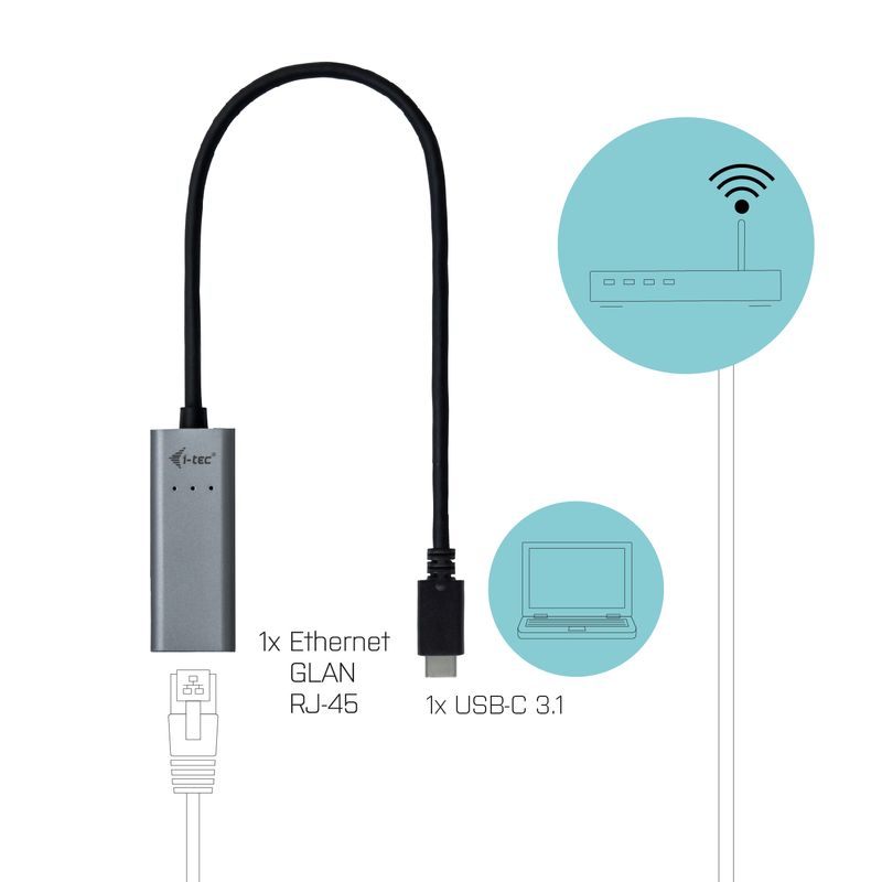 i-tec-Metal-C31METALGLAN-scheda-di-rete-e-adattatore-Ethernet-1000-Mbit-s