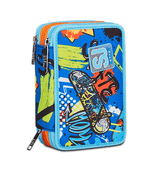 Seven-SJ-Gang-Astuccio-Scuola-3-Zip-Blu-TrickyLed