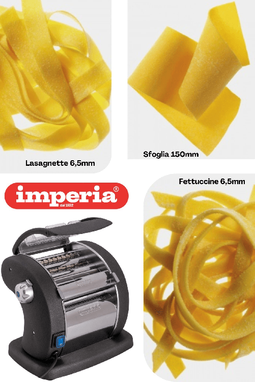 Imperia-Pasta-Presto-Gourmet-Antracite-5703-Sfogliatrice-Elettrica-con-T25-6-230v-Colore-Antracite